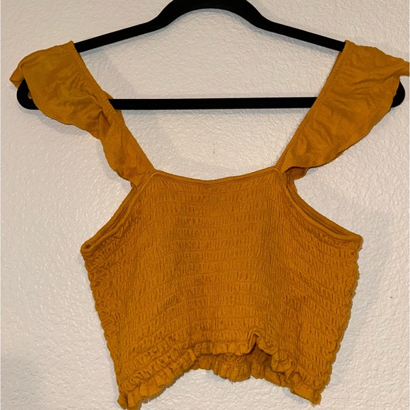 Yellow Ruffle Crop Top - Picture 3 of 3